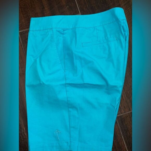 🆕 MARGARITAVILLE Bermuda turquoise stretch twill cotton shorts size 8 NWOT - Picture 12 of 13